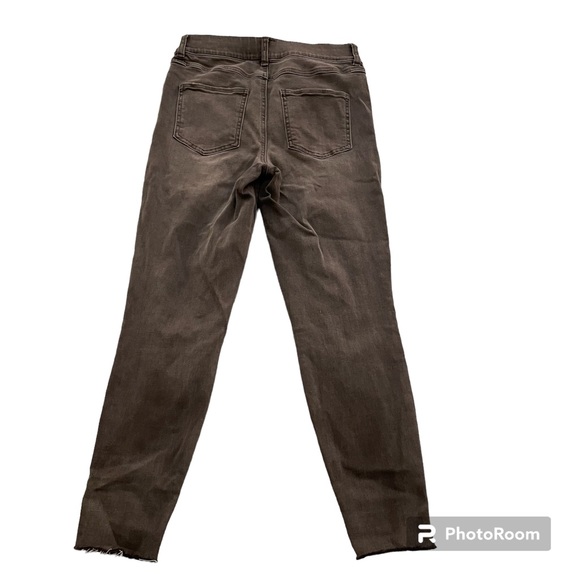 Spanx Jeans Vintage Grey Distressed Ankle Skinny Medium Pull On - Picture 2 of 12